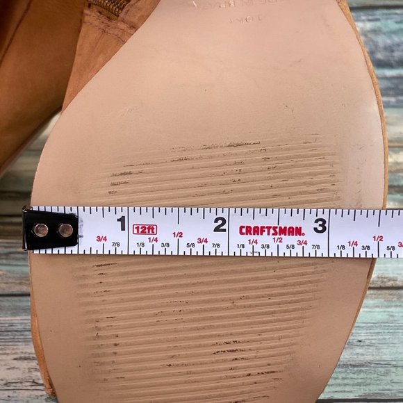 Steve Madden Tulisa Womens Size 10M Ankle Boot Brown Nubuck Leather Open Toe Zip - Picture 9 of 11